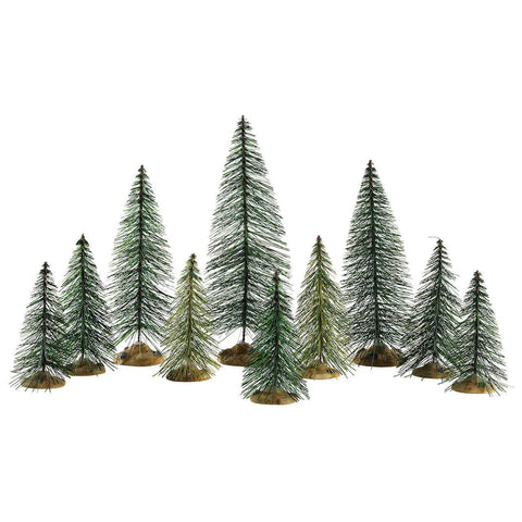 Lemax # 84358 Needle Pine Trees, Set Of 10