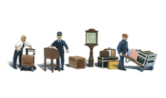Woodland Scenics # A2757  O Scale Depot Workers & Accessories
