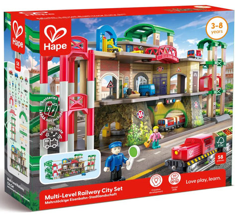 HAPE # E3883 Multi-Level Railway City Set