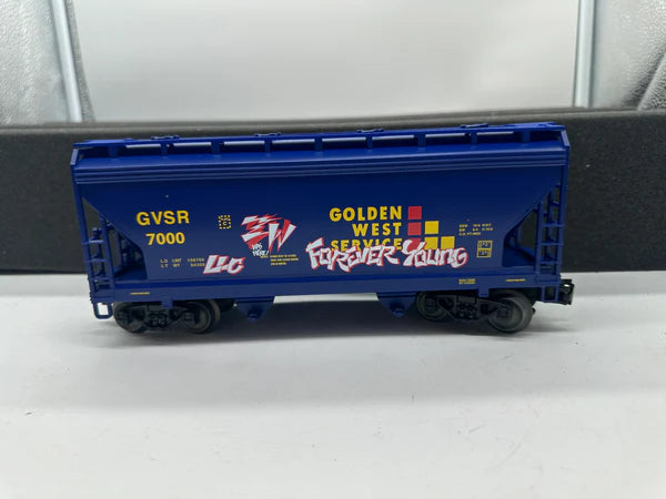 Lionel # 17014 Golden West Graffiti 2-Bay Covered Hopper