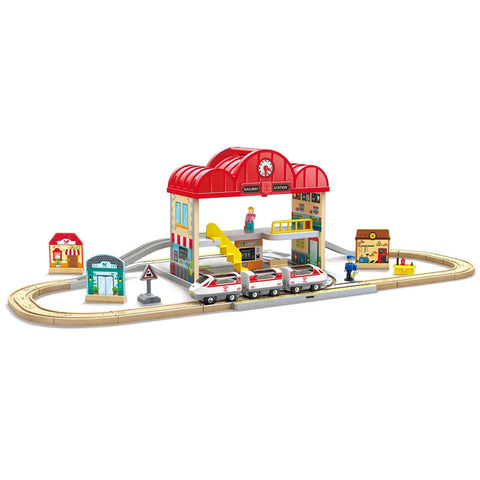HAPE # E3877 Portable Train StationSet