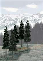 Woodland Scenics # TR1582 Pine Trees Conifer Colors