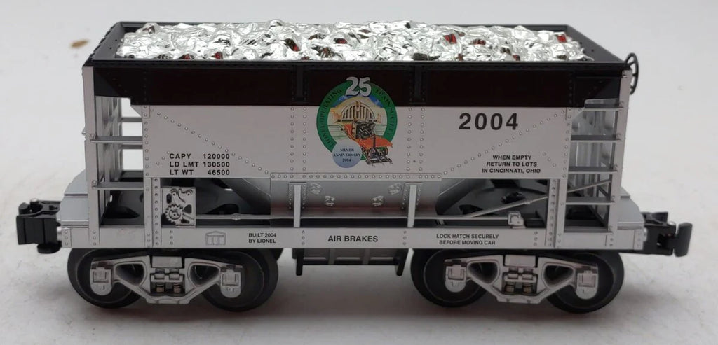 Lionel # 52360 LOTS 25TH ANNIVERSARY ORE CAR WITH SILVER LOAD