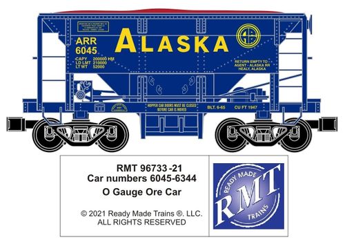 RMT # 96733-21 ARR Alaska Ore Car O Scale