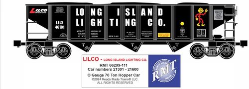 RMT # 66299111 Lilco-Long Island 3 Bay Hopper Car