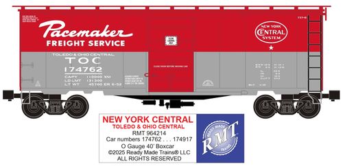 RMT # 96421-4 NYC PACEMAKER TOLEDO & OHIO CENTRAL 40' PS-1 BOXCAR