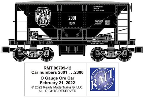 RMT # 96799-12 East Broad Top Ore Car