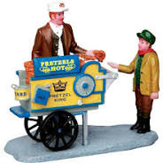 Lemax # 42238 Pretzel King Pretzel Cart