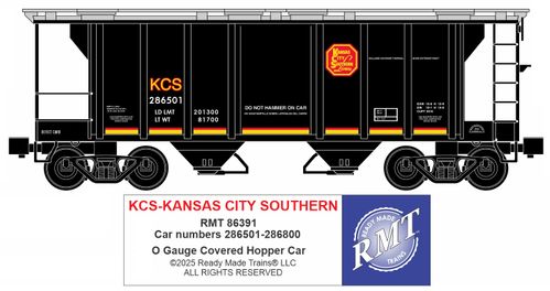 RMT # 86391 KANSAS CITY SOUTHERN 34ft 2-BAY COVERED HOPPER CAR