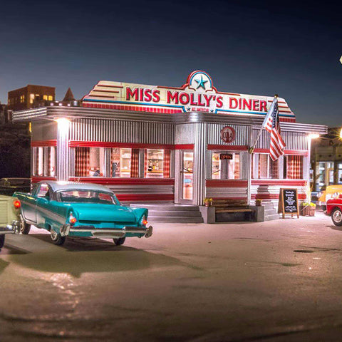 Woodland Scenics # BR5870 Miss Molly's Diner Built & Ready O Scale