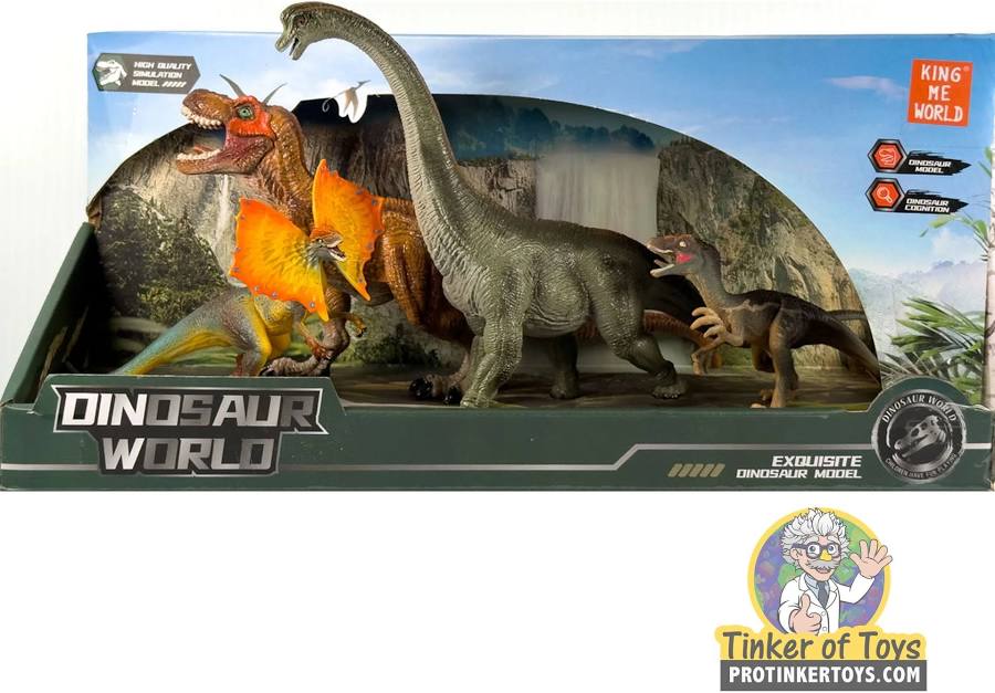King Me World # 17212 Dinosaur Figure Set /4 Pieces