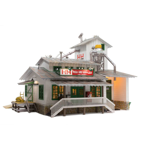 Woodland Scenics # BR#5859 H&H Feed Mill Built & Ready O Scale