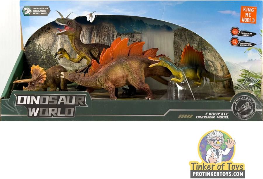 King Me World # 17214 Dinosaur Figure Set / 4 Pieces