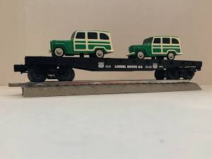 Lionel # 36001 Lionel Route 66 Flat Car w/Wagons