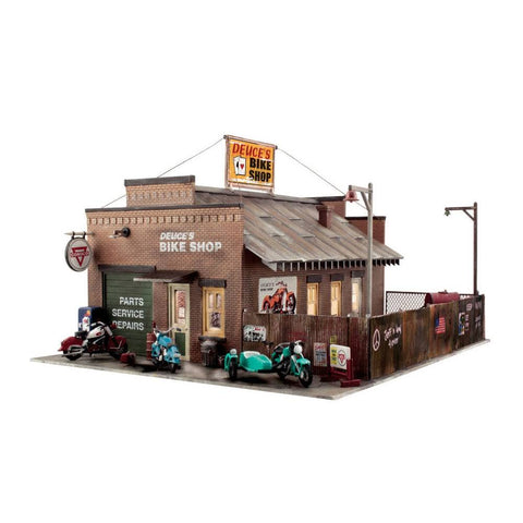 Woodland Scenics #BR5846 Deuce's Bike Shop Built & Ready O Scale
