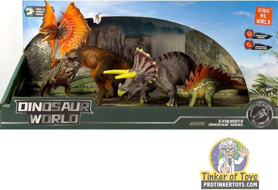 King Me World # 17213 Dinosaur Figure Set / 4 Pieces