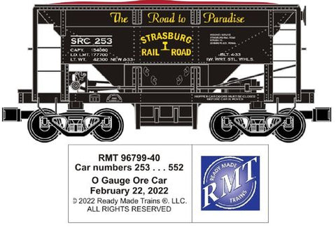 RMT # 96799-40 SRC Strasburg RR Ore Car O Scale