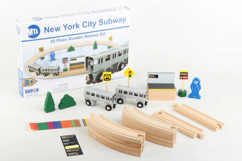 Daron # TY060 MTA NYC Subway 20 Piece Wooden Set