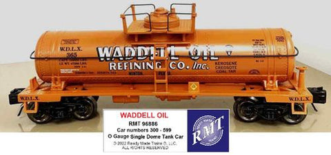 RMT # 96886 Waddell Oil Single Dome Tank Car