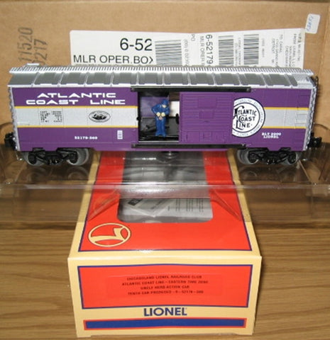 Lionel # 52179 Atlantic Coast Line Time Zone Operating Boxcar