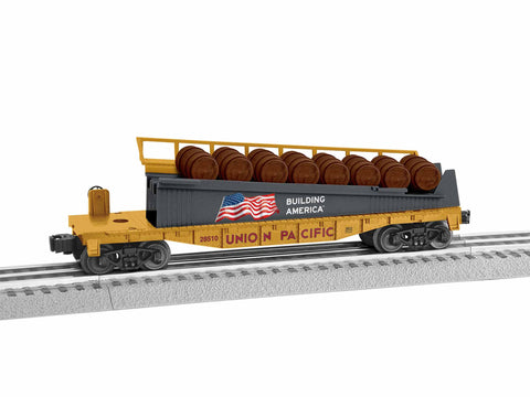 Lionel # 1928510 Union Pacific Barrel Ramp Car