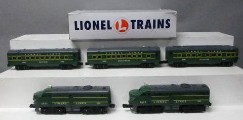 Lionel # 82726 Postwar Green Also FA O Gauge Diesel Passenger Set