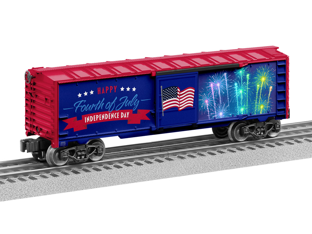 Lionel # 2228400 Fourth of July Illuminated Boxcar