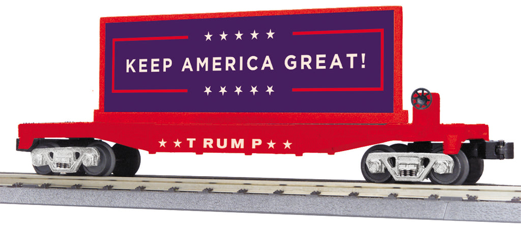 MTH # 76837 Donal J Trump Flat Car W/Billboard
